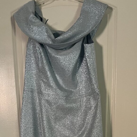Mother of Bride Dress - Metallic Blue - Altered to size 10 - Picture 5 of 5